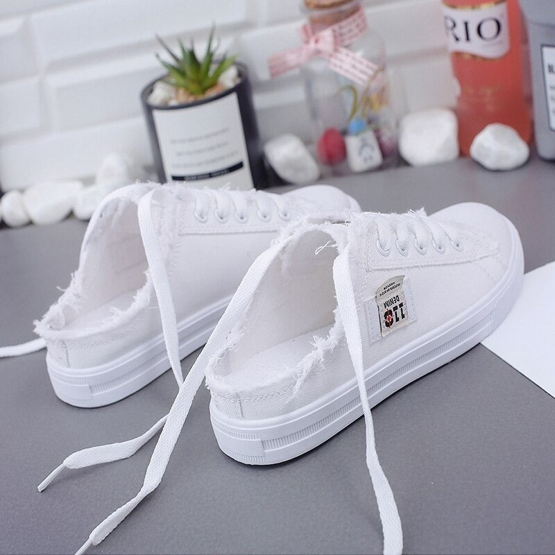 Canvas Shoes Flat Sneakers For Women