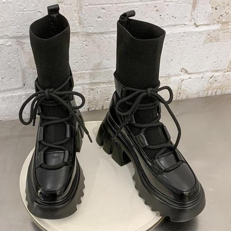 Women Winter Black Short Boots