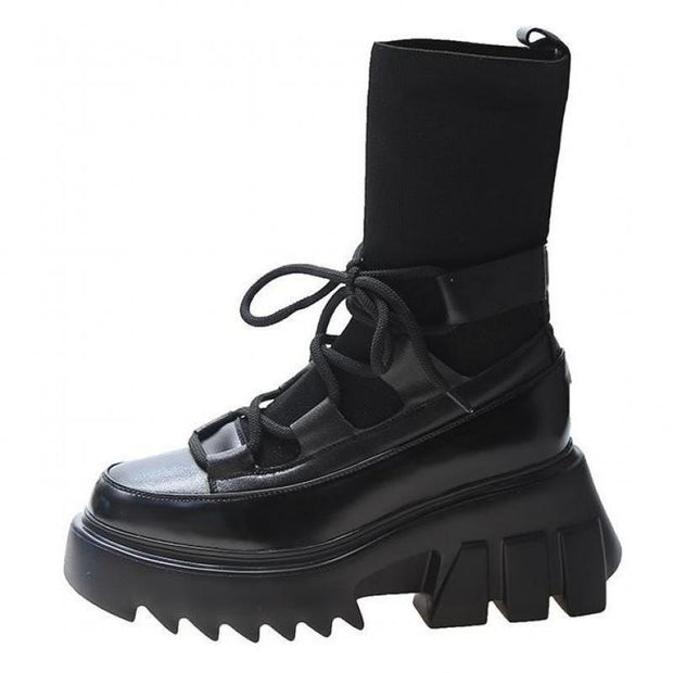 Women Winter Black Short Boots