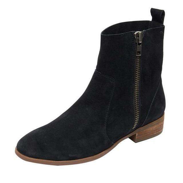 Suede Leather Ankle Boots