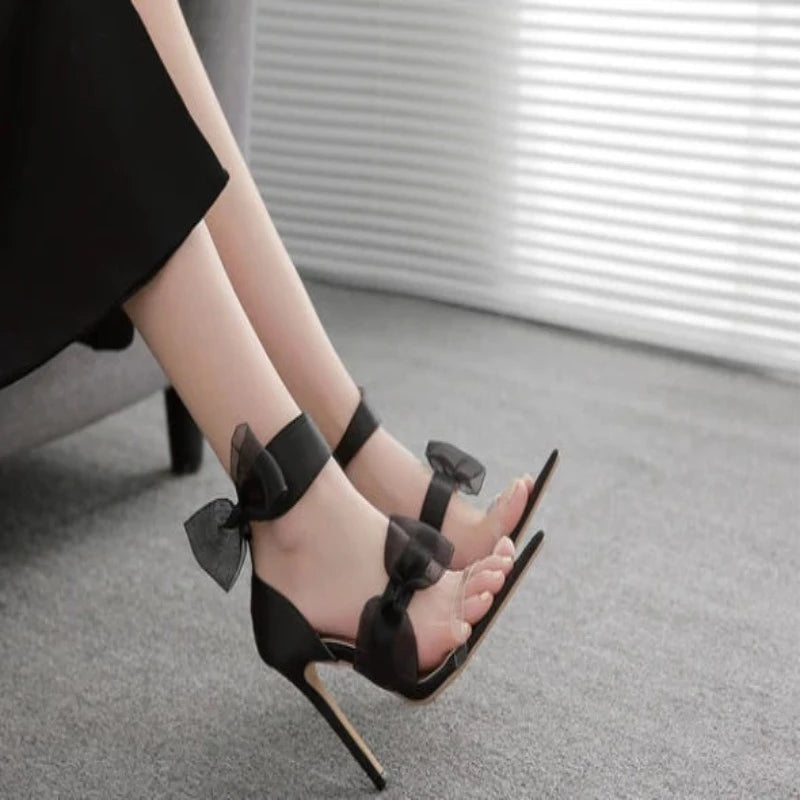 Satin Bow Detail Heels