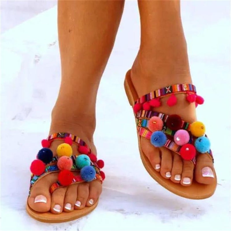 Multi-Color Flat Sandals
