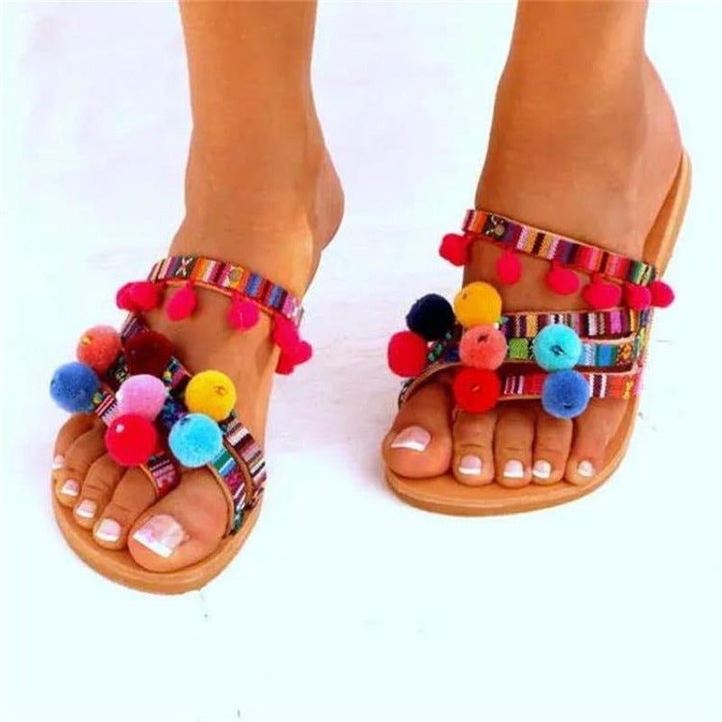 Multi-Color Flat Sandals