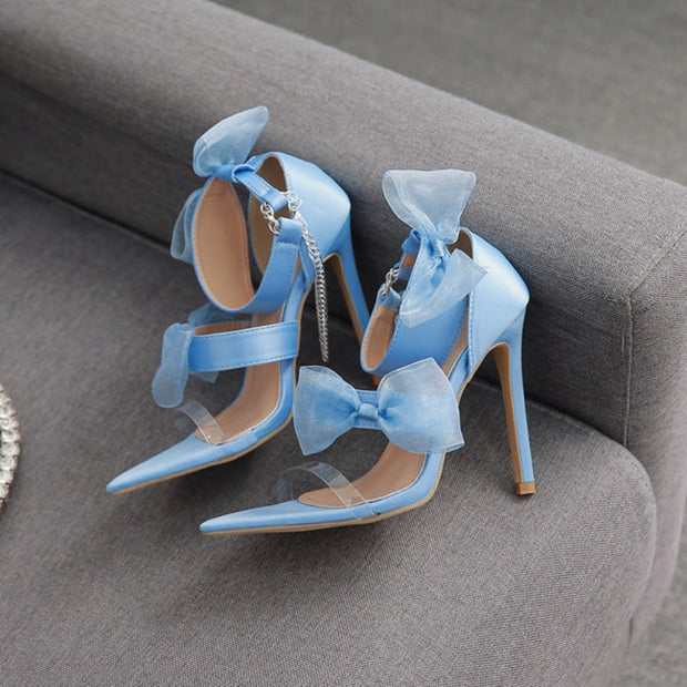 Satin Bow Detail Heels