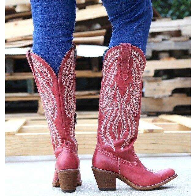 Classic Embroidered Western Cowboy Boots