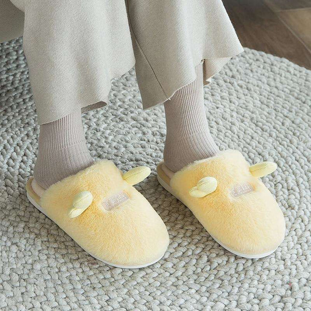 Cute Non-Slip Plush Women Slippers