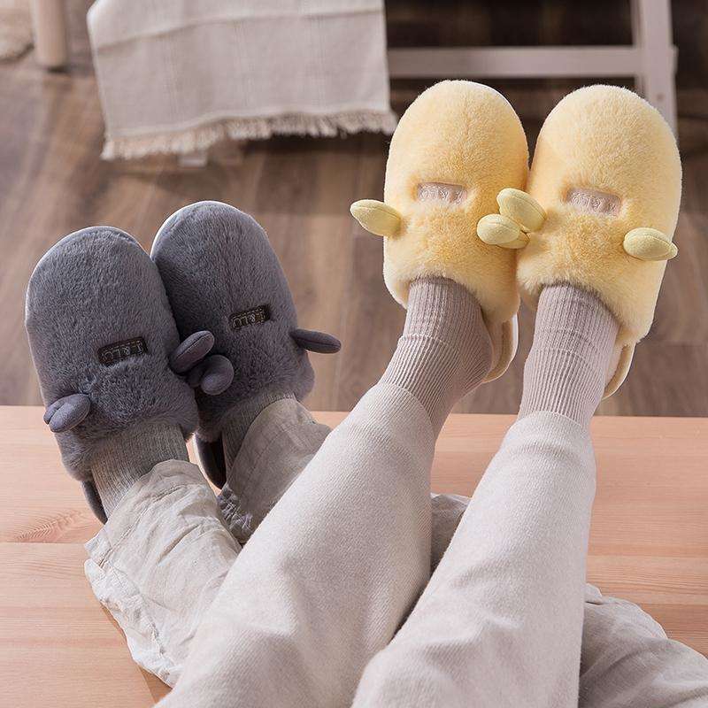 Cute Non-Slip Plush Women Slippers