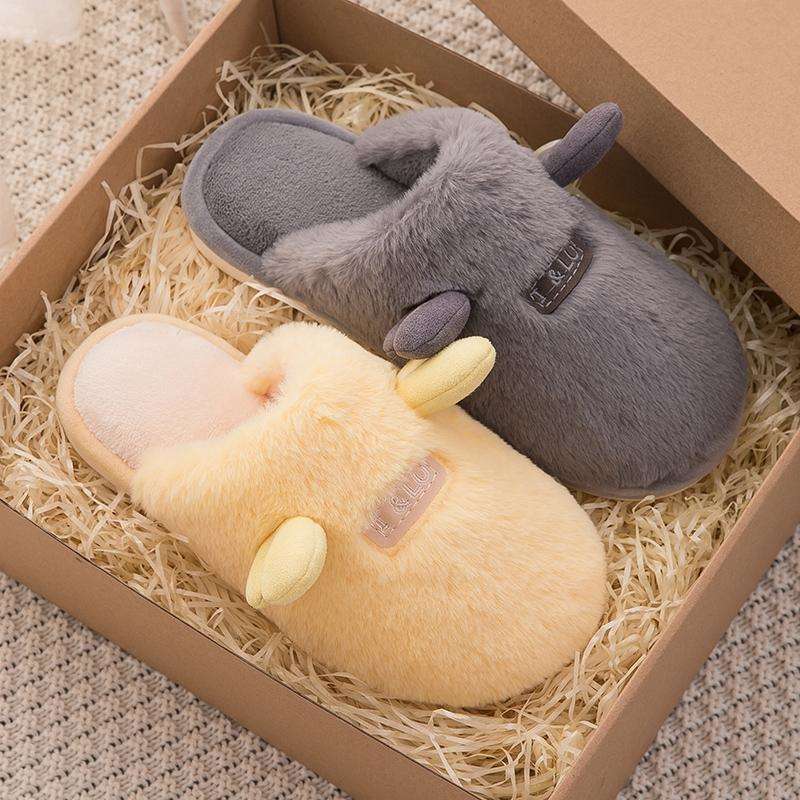 Cute Non-Slip Plush Women Slippers