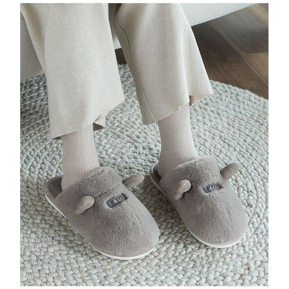 Cute Non-Slip Plush Women Slippers