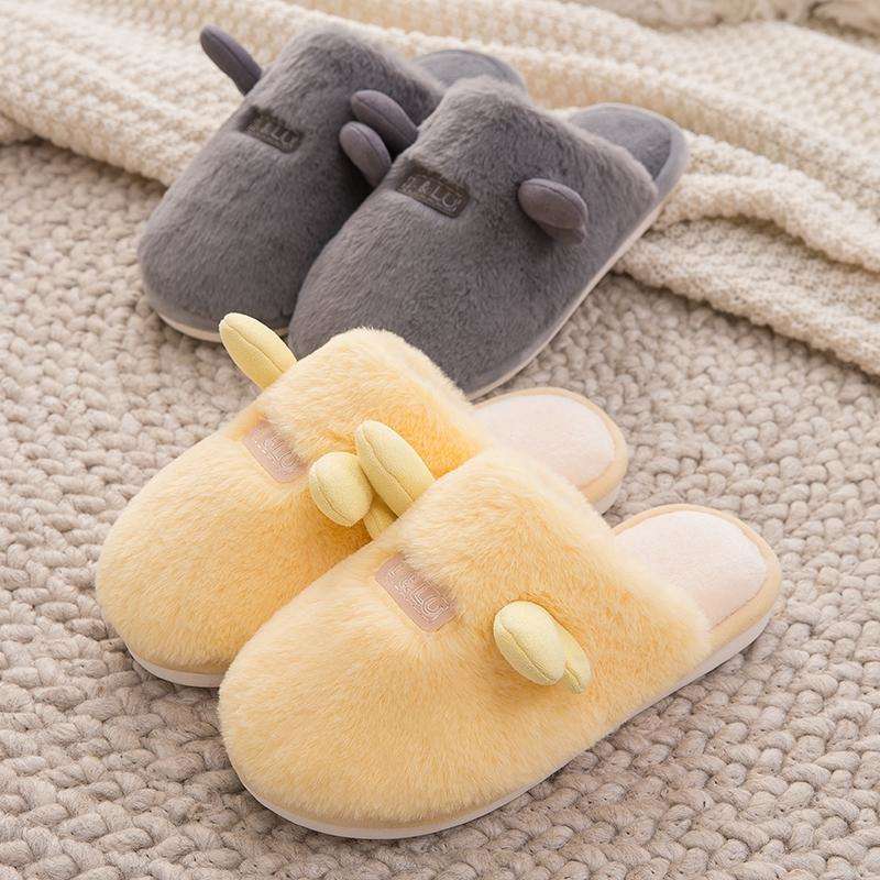 Cute Non-Slip Plush Women Slippers