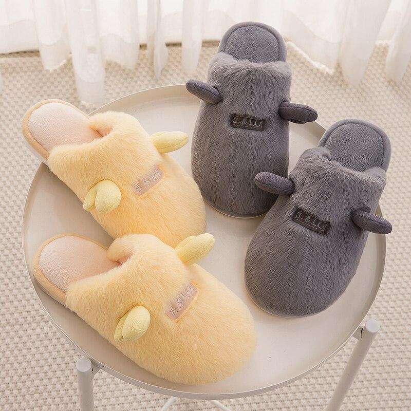 Cute Non-Slip Plush Women Slippers