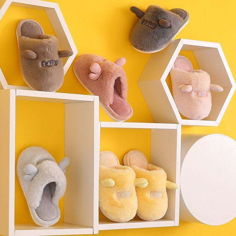 Cute Non-Slip Plush Women Slippers