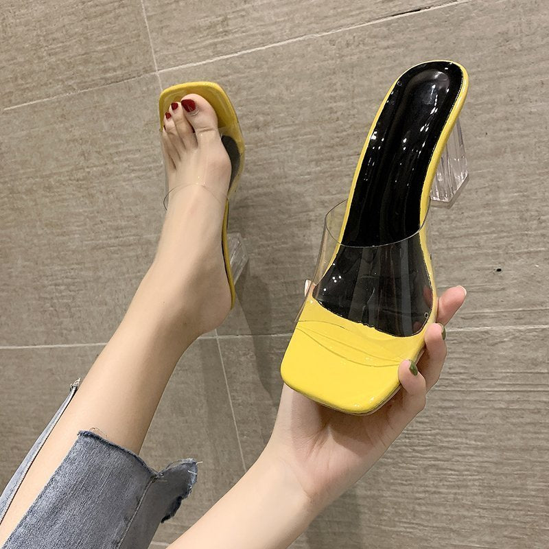 Women Transparent Heel Sandals