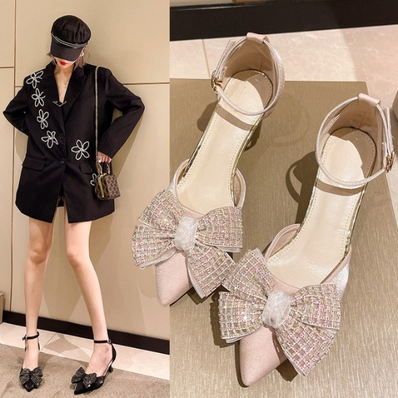 Women Flash Bow Rhinestone