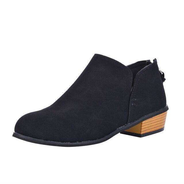 Women Autumn Zipper Ankle Boots