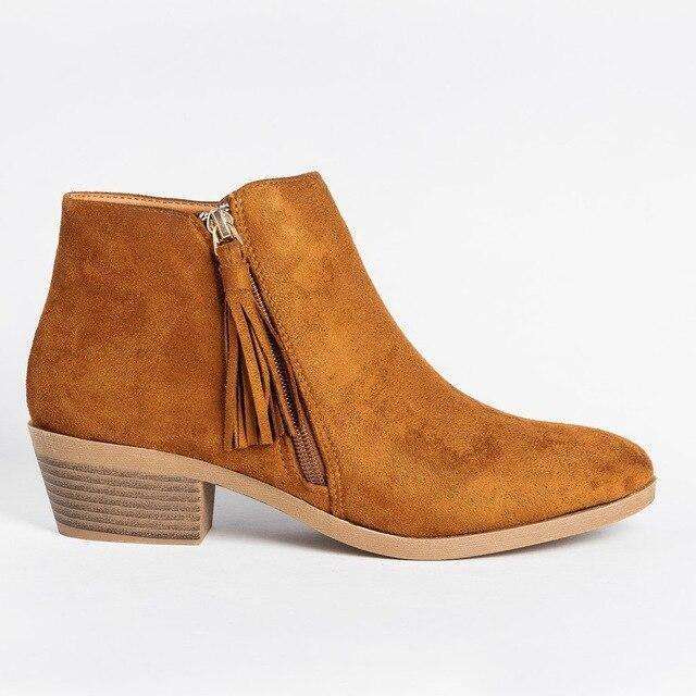 Women Autumn Zipper Ankle Boots