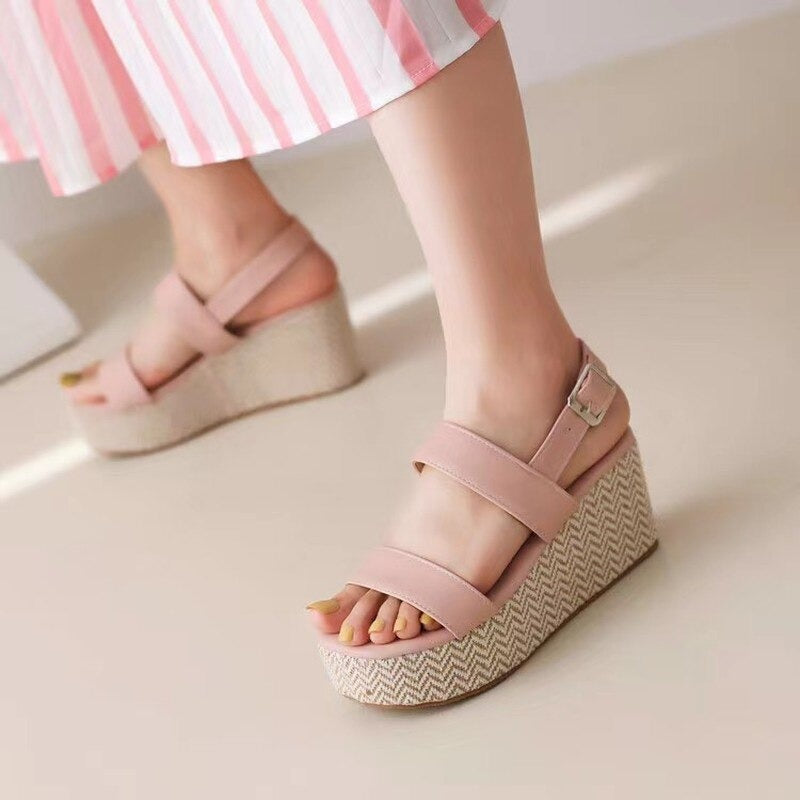 Women Casual Non-Slip Peep Toe Platform Shoes