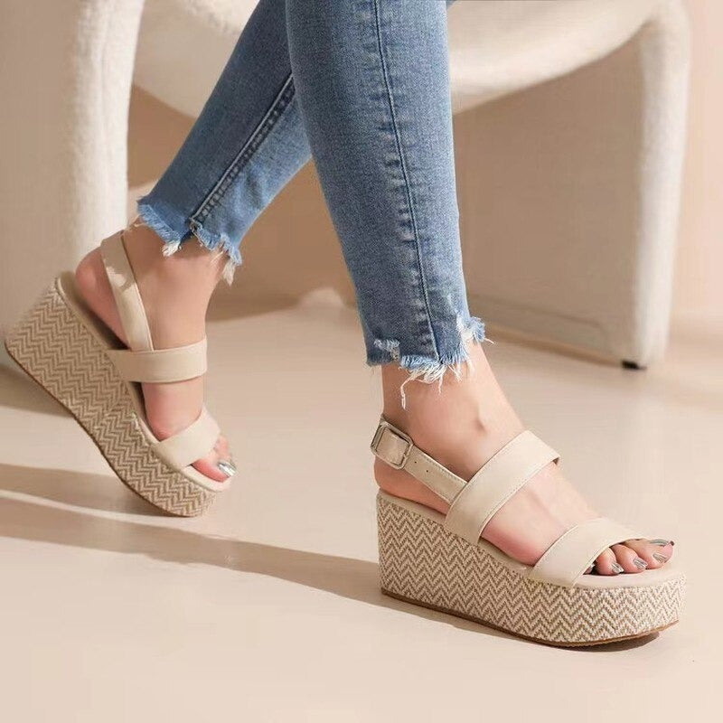 Women Casual Non-Slip Peep Toe Platform Shoes