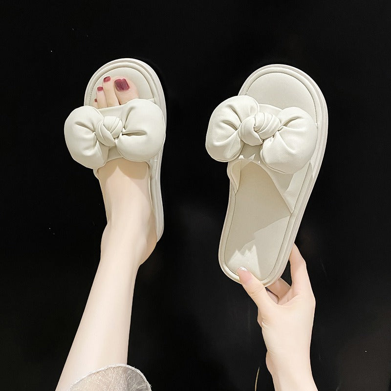 Women Platform Butterfly-Knot Slides