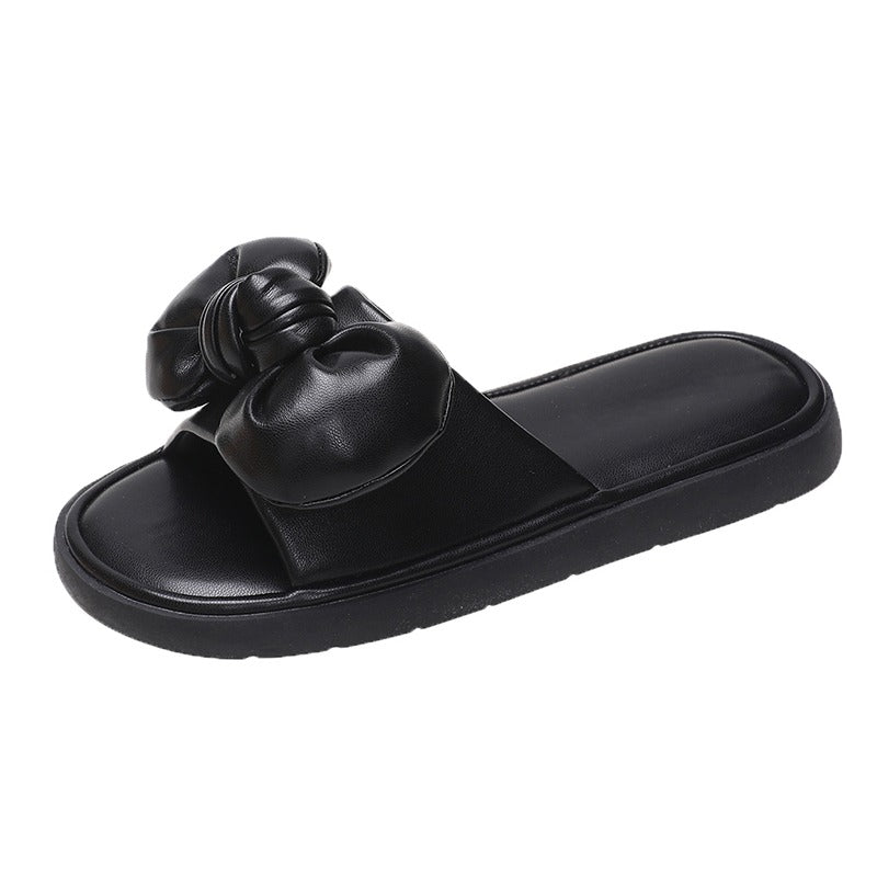 Women Platform Butterfly-Knot Slides