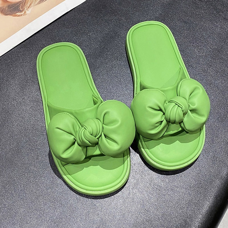 Women Platform Butterfly-Knot Slides