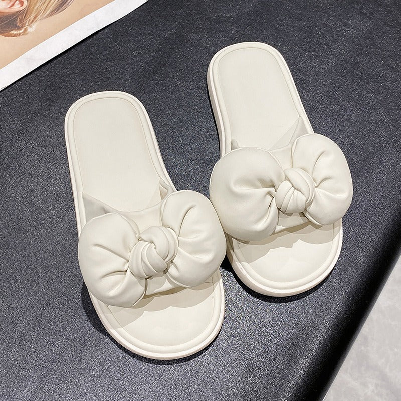 Women Platform Butterfly-Knot Slides