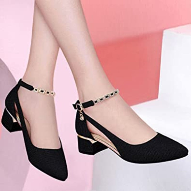 Square Toe Chunky Heels