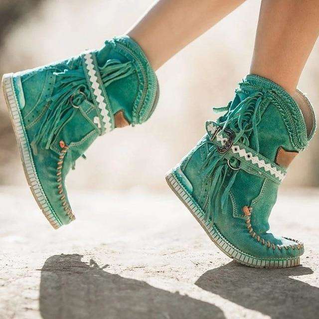 Fringe Tassel Middle Boots