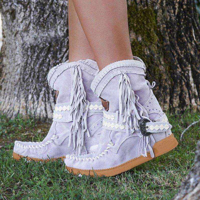 Fringe Tassel Middle Boots