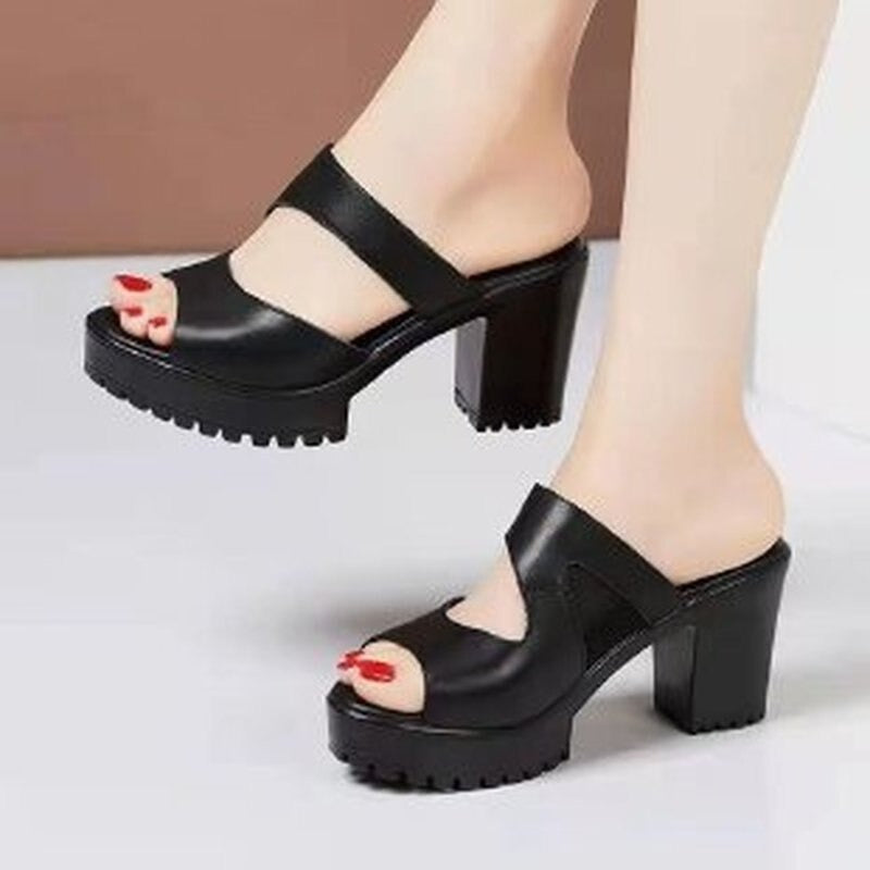 Women Heel Platform Slippers