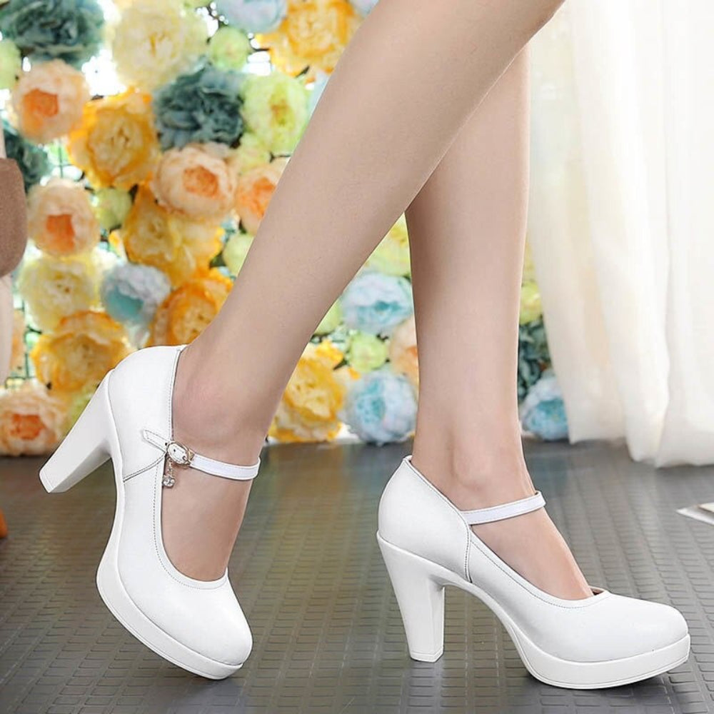 Women Leather Waterproof Shoes White