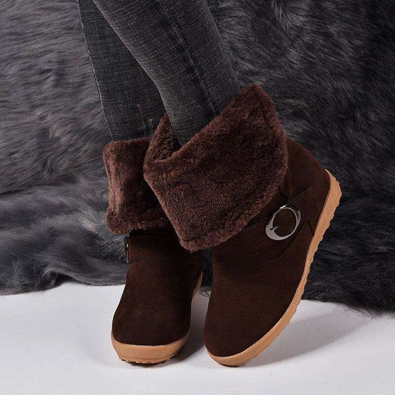 Australia Folded Furry Snow Boots