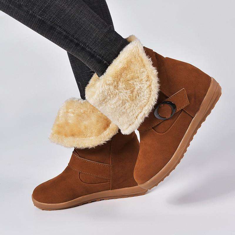 Australia Folded Furry Snow Boots