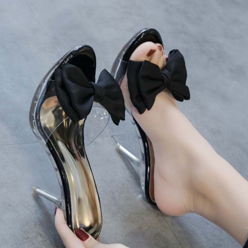 Transparent Ladies Heel Sandals