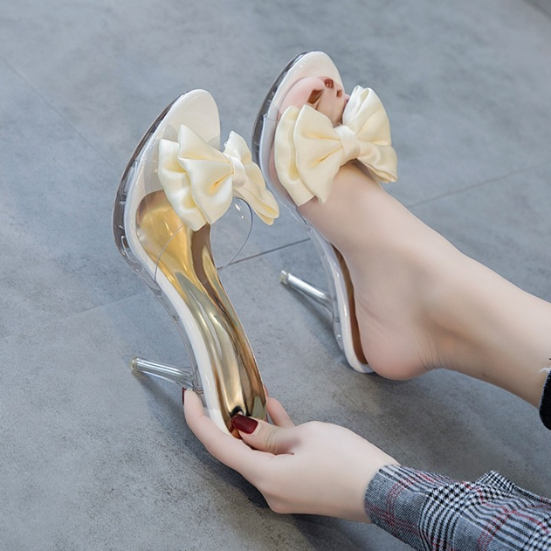 Transparent Ladies Heel Sandals