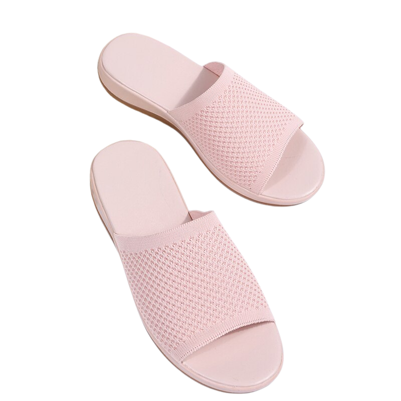 Women Knitting Slippers