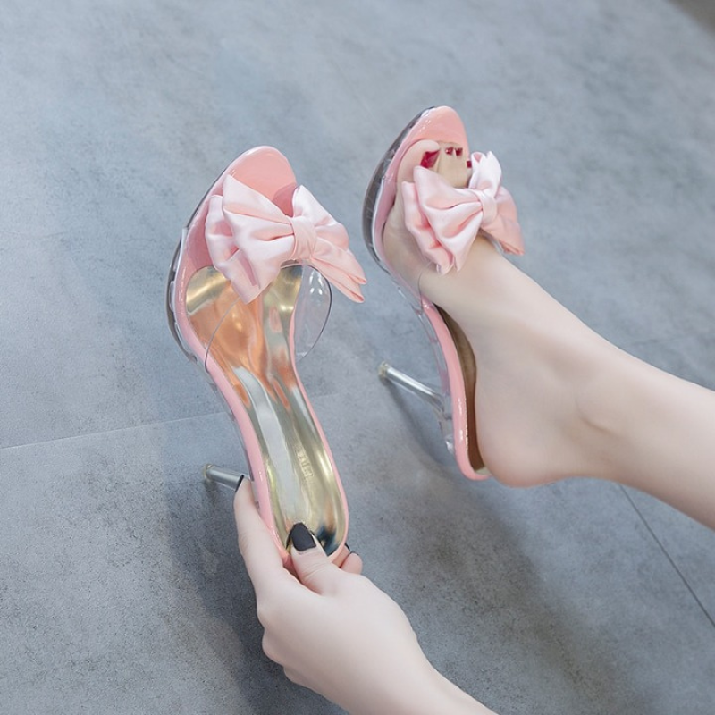 Transparent Ladies Heel Sandals