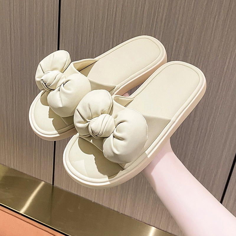 Women Platform Butterfly-Knot Slides