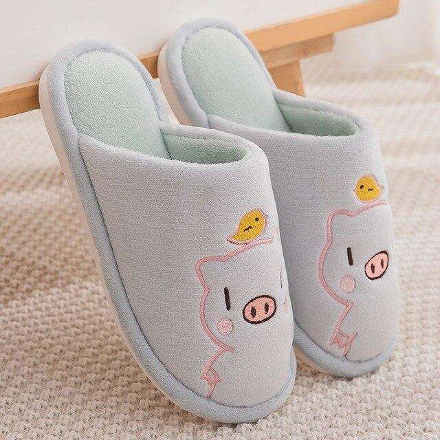 Cute Piggy Warm Slippers