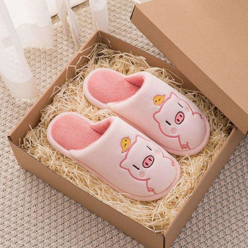 Cute Piggy Warm Slippers