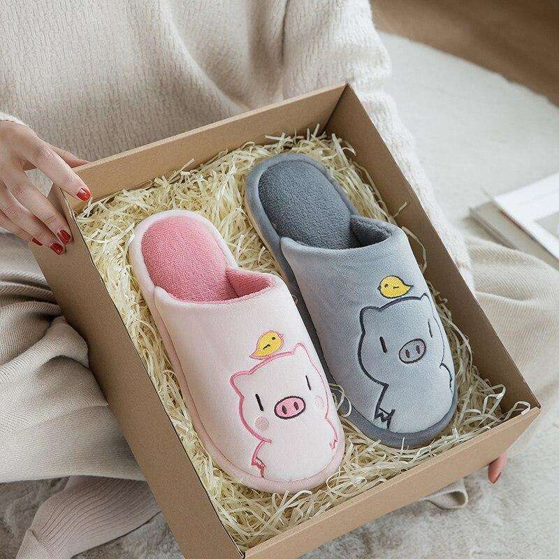 Cute Piggy Warm Slippers