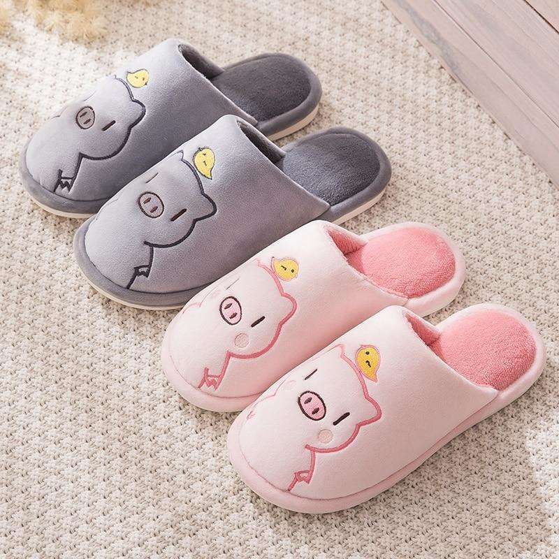 Cute Piggy Warm Slippers