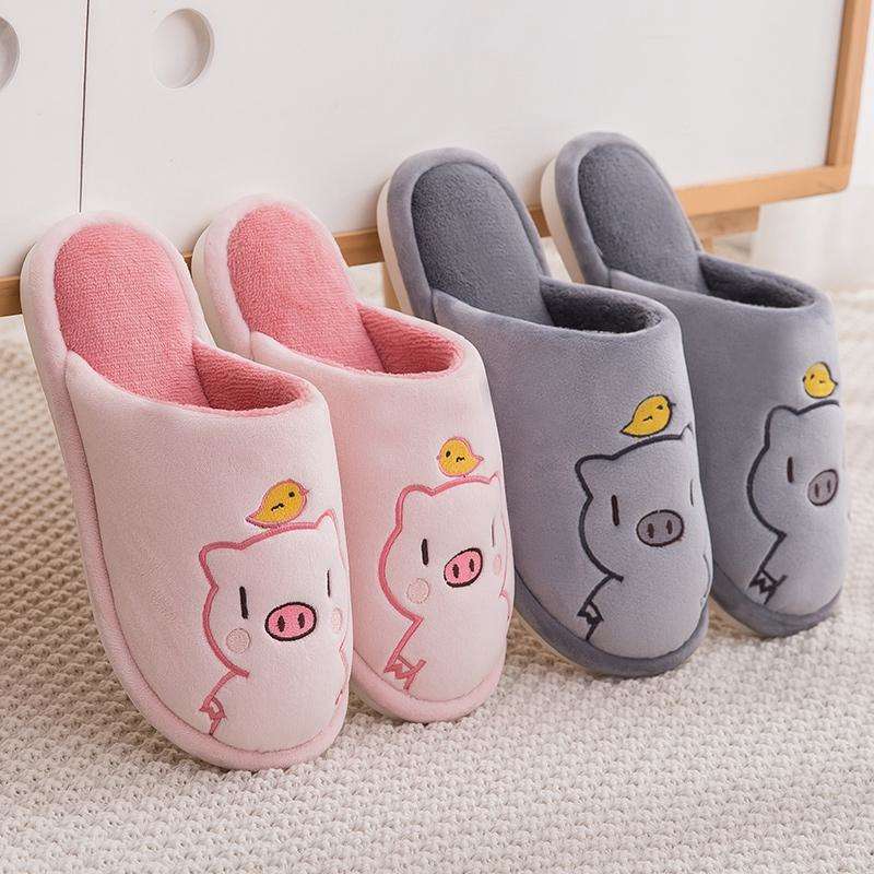 Cute Piggy Warm Slippers