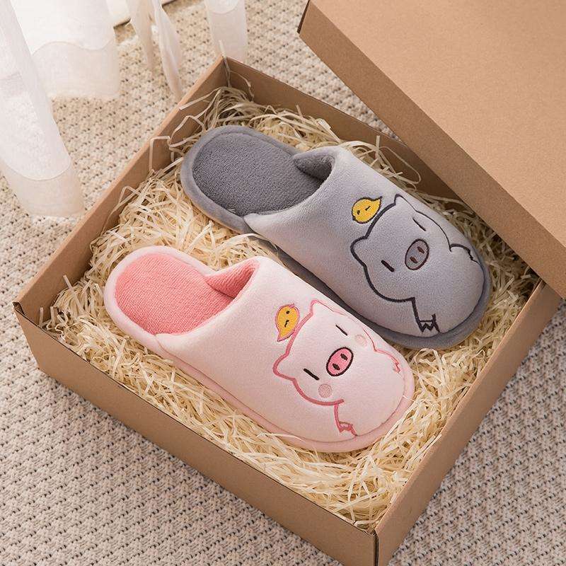 Cute Piggy Warm Slippers