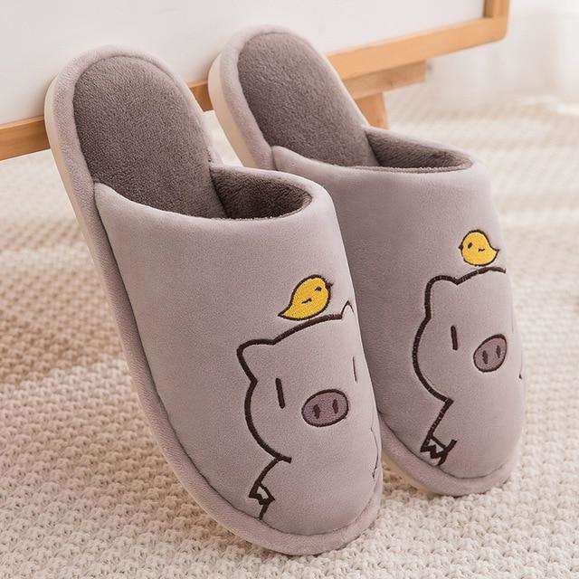 Cute Piggy Warm Slippers