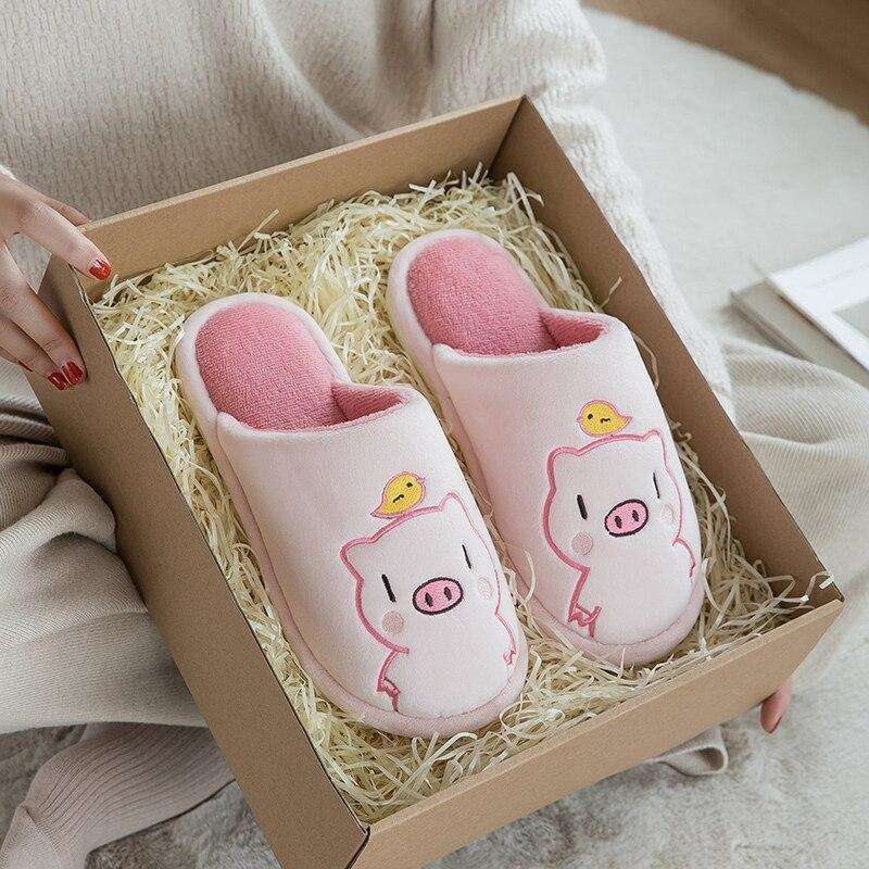 Cute Piggy Warm Slippers