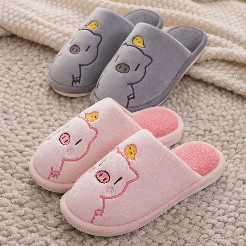 Cute Piggy Warm Slippers