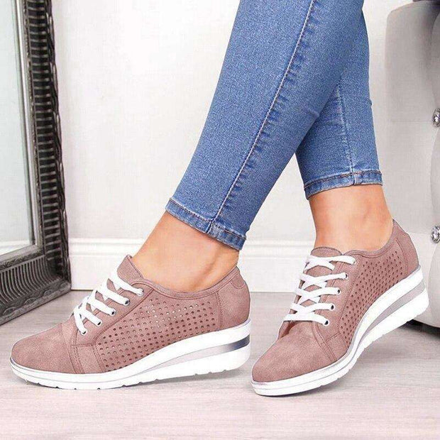 High Heel Lace Up Sneakers for Women