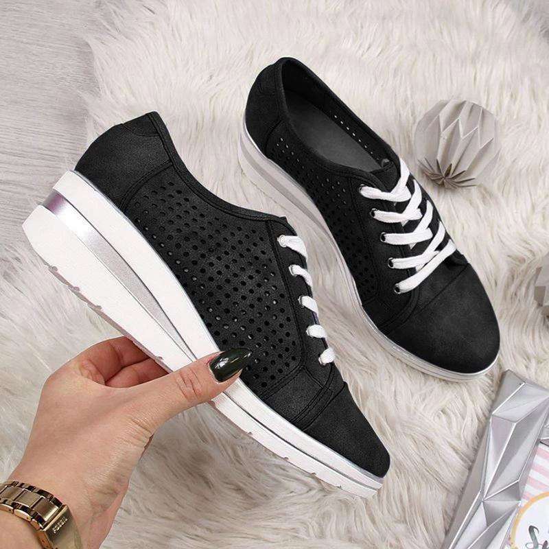 High Heel Lace Up Sneakers for Women