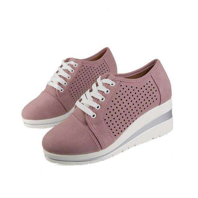 High Heel Lace Up Sneakers for Women